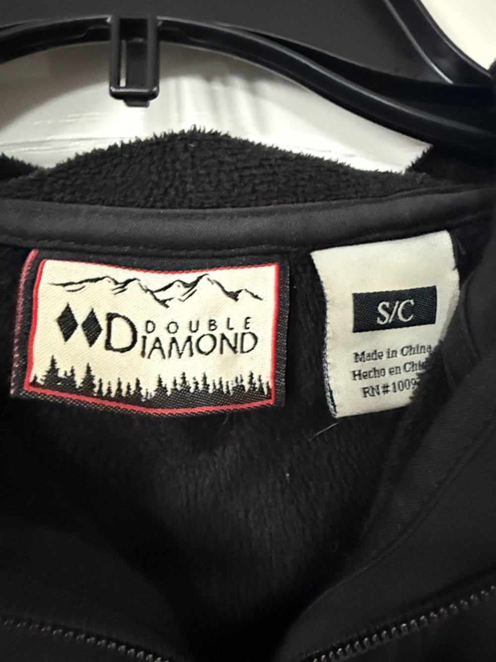 Double Diamond Black Hooded Softshell Jacket with… - image 3